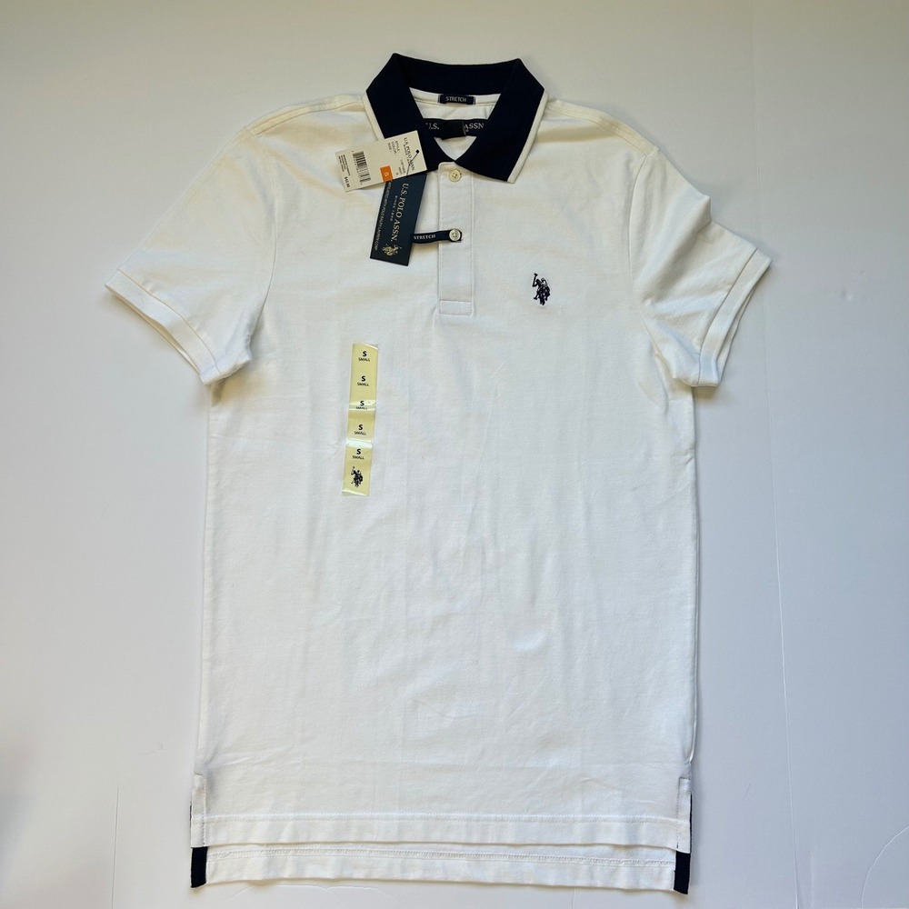 US Polo Assn Mens 3 Pack Slim Fit Stretch Pique Polo Shirts Small New NWT READ - Picture 7 of 15